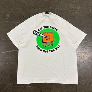 Vintage Vaccine Shirt Men's Size L 90s Science Biology Single Stitch